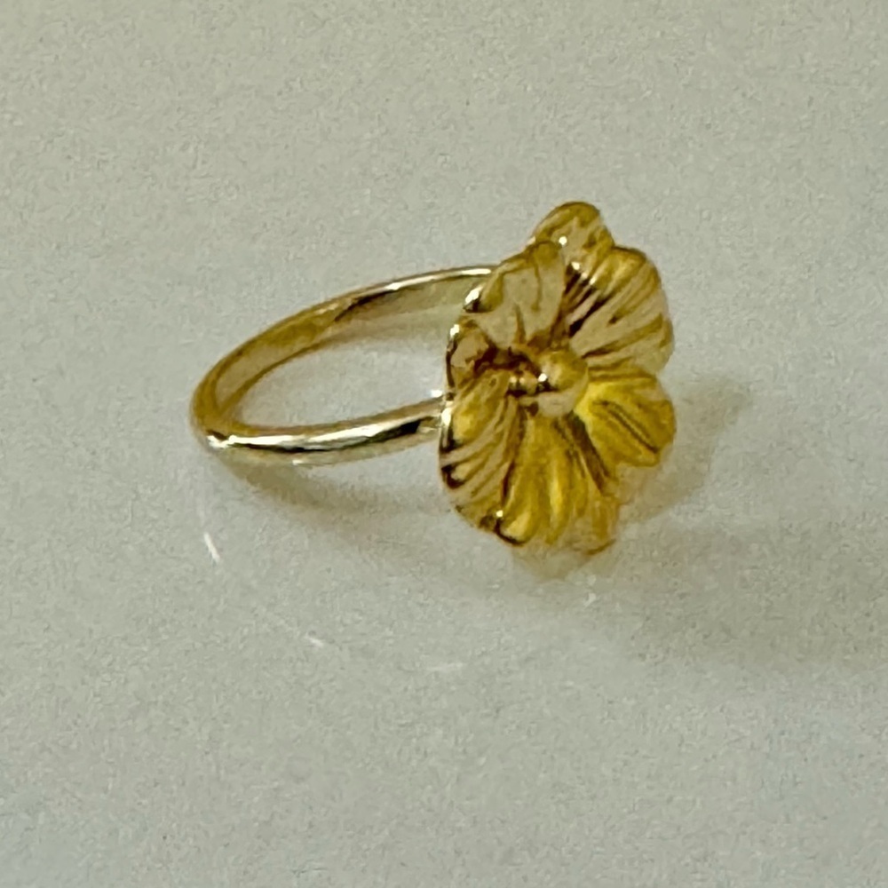 Gorjana New Size 8 18k Gold Plated Brass Statement Cocktail‎ Floral Camila Ring - Picture 5 of 7